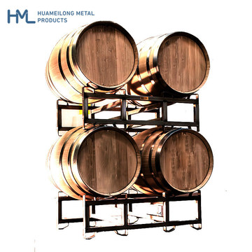 Warehouse Galvanized Stacking Whisky Rectangular Steel Wine Barrels Storage Safe Racks